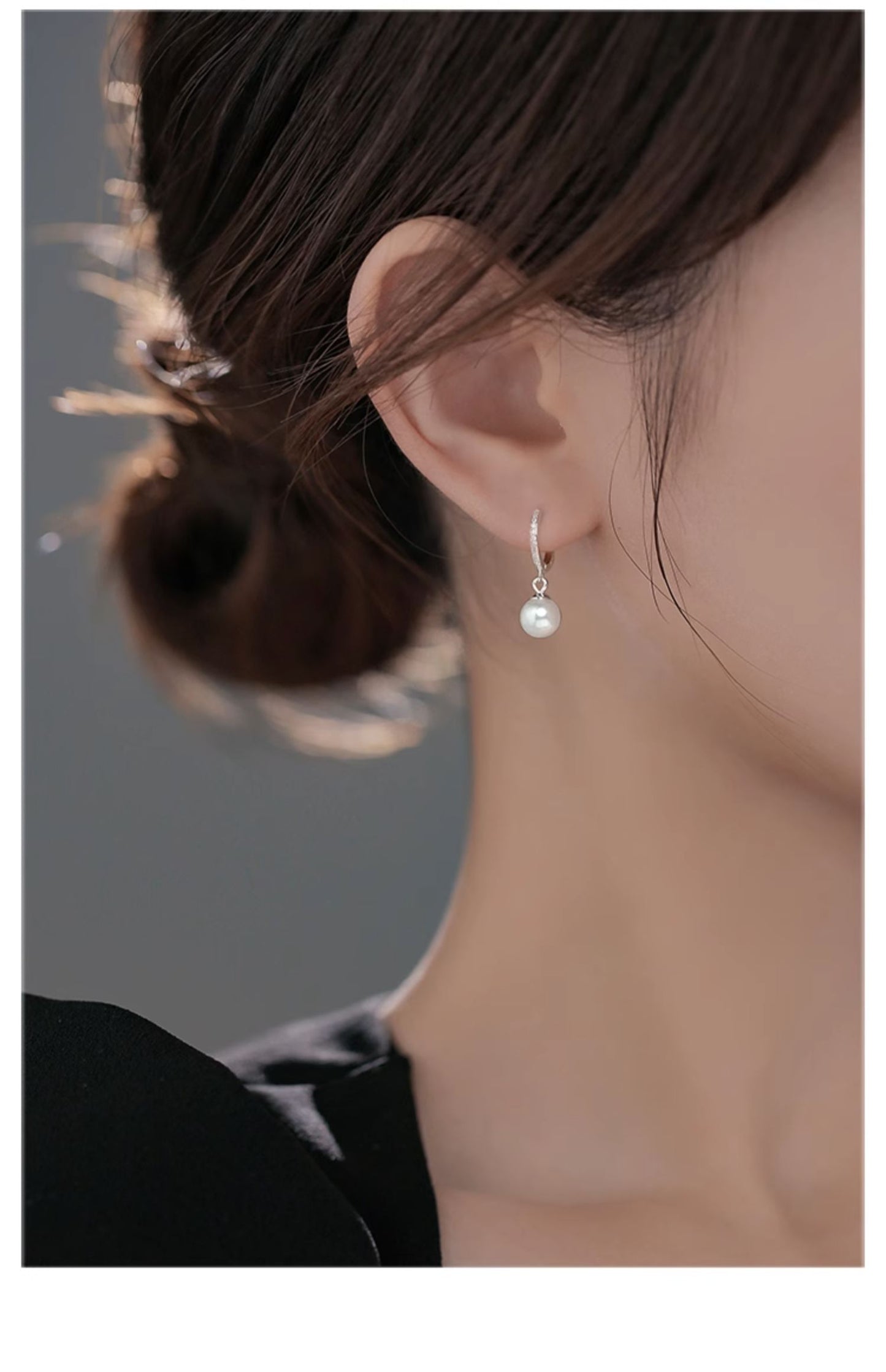 925 Sterling Silver Pearl Earrings Female Ear Clip