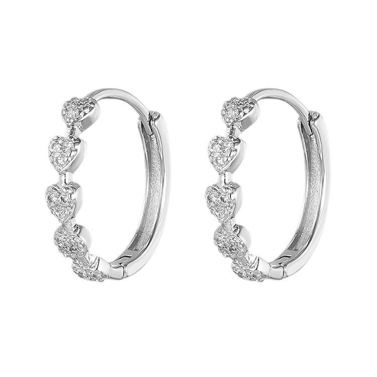 Exquisite Love Heart Earrings Women